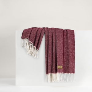 Image Cranberry Italian Solid Throw