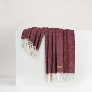 Image Cranberry Italian Herringbone Throw