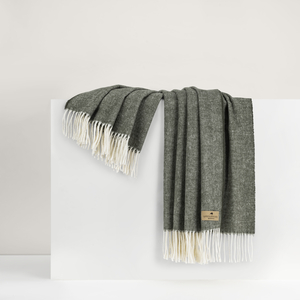 Image Moss Italian Herringbone Throw