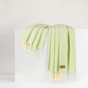 Image Key Lime Italian Herringbone Throw