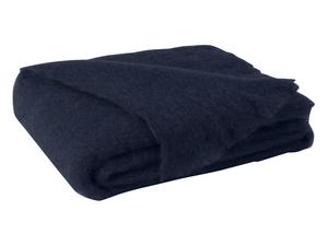 Image Navy Brushed Mohair Throw