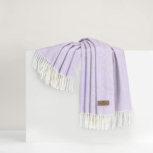 Image Lilac Italian Herringbone Throw