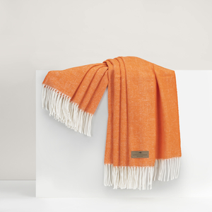 Image Tangerine Italian Herringbone Throw