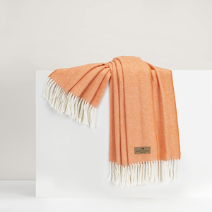 Image Papaya Italian Herringbone Throw