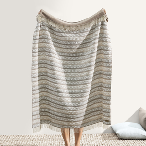 Image Taupe Italian Textured Strato Blanket