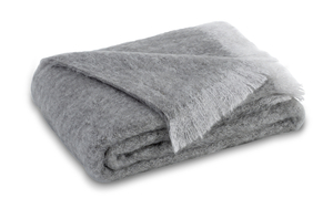 Image Pewter Brushed Mohair Throw