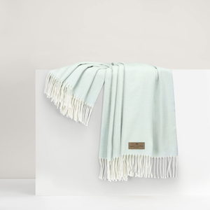 Image Ice Blue Italian Herringbone Throw