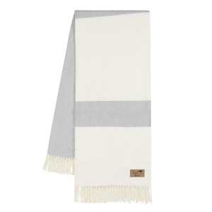 Image Light Gray Sydney Herringbone Stripe Throw