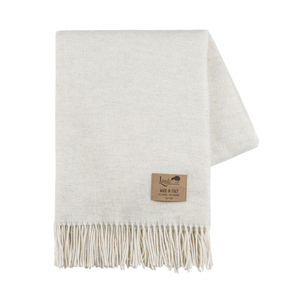 Heathered Ivory Juno Cashmere Throw image