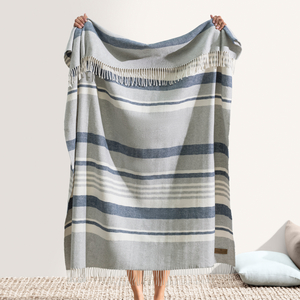 Image Blue/Light Gray Portside Italian Throw