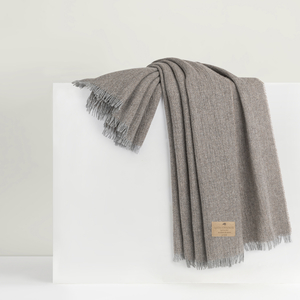 Image Taupe Italian Luna Cashmere Throw