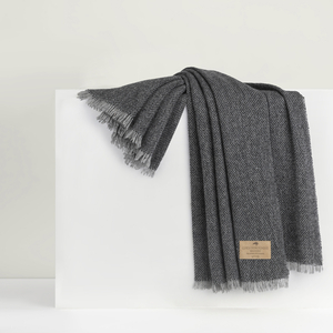 Image Charcoal Italian Luna Cashmere Throw