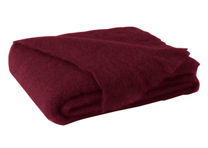 Image Cranberry Brushed Mohair Throw