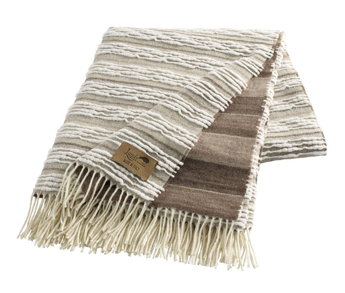 Taupe Strato Italian Blanket Textured Strato